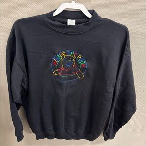 Winnie The Pooh Vintage Disney Black Crewneck Sweater Women’s Size L